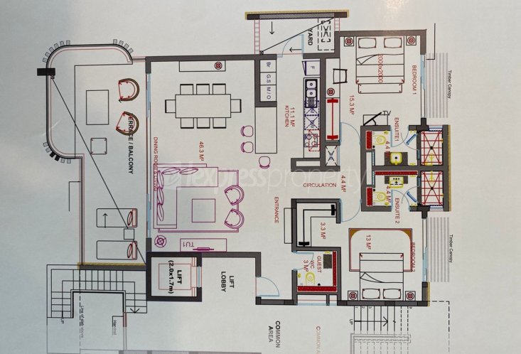Apartment - 2 Bedrooms - 127 m²
